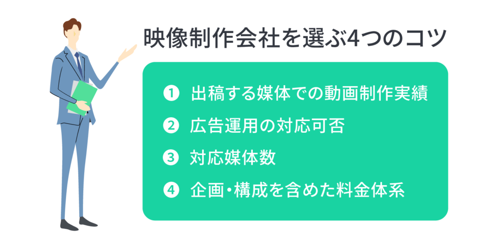 映像制作会社を選ぶ4つのコツ